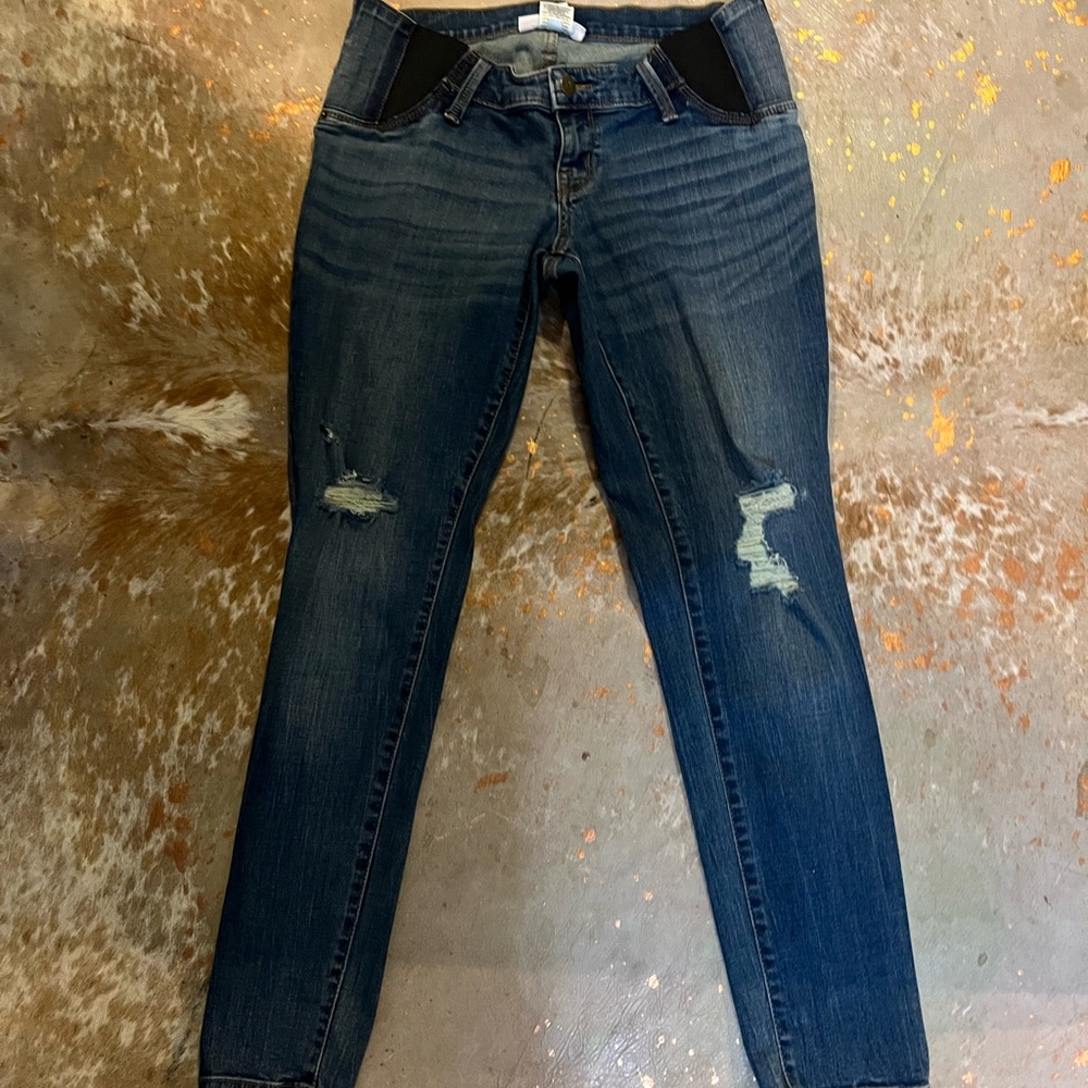 Isabel Maternity Denim Distresses Jeggings - size 6